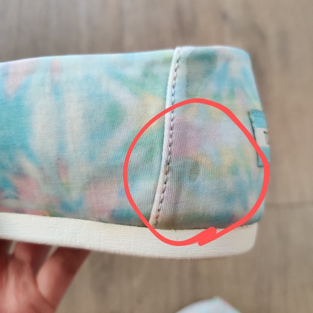 TOMS Alpargata Multicolored Pastel Tie Dye Slip On Canvas Sneaker - Picture 12 of 13